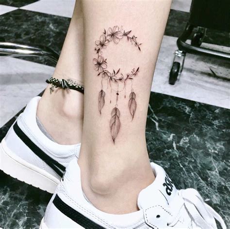 A Crescent Moon Dreamcatcher By Aeri Dream Catcher Tattoo Flower