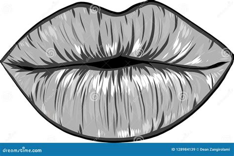Woman`s Open Mouth With Lips Illustration Stock Illustration