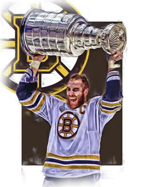 Zdeno Chara Boston Bruins Oil Art Mixed Media By Joe Hamilton Fine