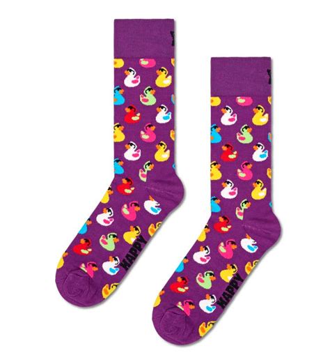 Patterned Purple Socks Rubber Duck Happy Socks Eu