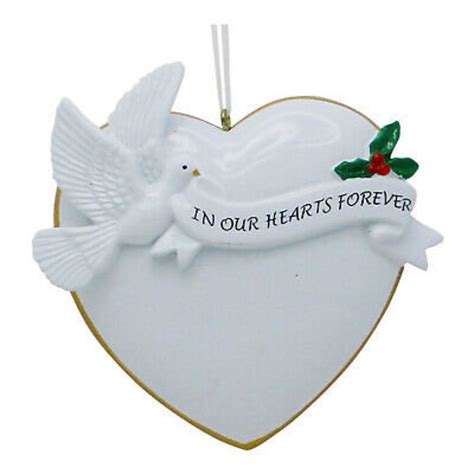 Personalized Memorial Ornament In Our Hearts Forever Etsy