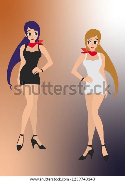 Sexy Twins Cartoon Stock Vector Royalty Free 1239743140 Shutterstock