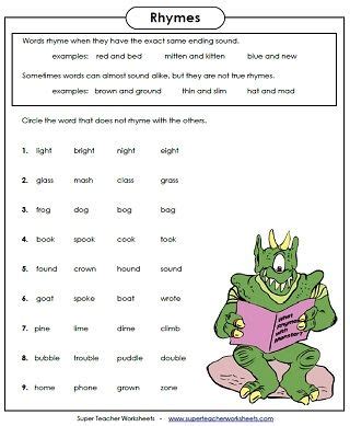These are our most challenging kindergarten worksheet on rhyming words; Rhyming Worksheets | Rhyming worksheet, Rhyming words ...