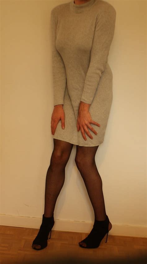 tight knitted dress with pantyhose 8 pics xhamster