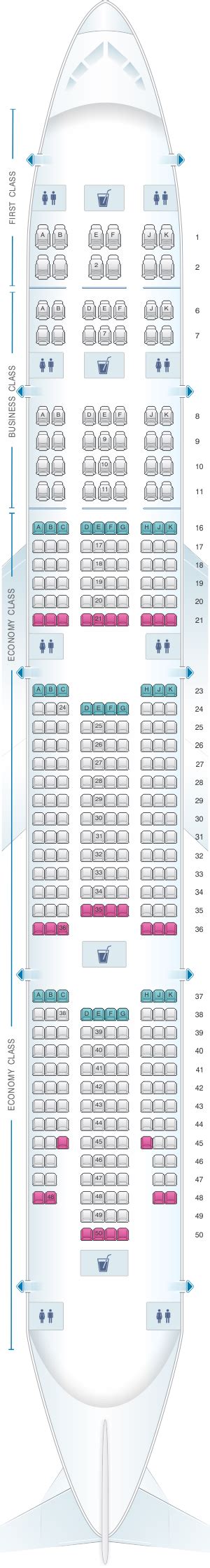 Seat Map Emirates Boeing B Er Three Class Seatmaestro