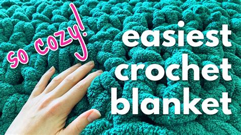 how to crochet a throw blanket with chunky yarn easy beginner tutorial youtube