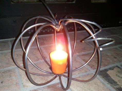 Round Rod Pumpkin Candle Holder Welding Projects Metal Projects