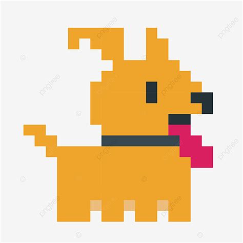 รูปyellow Dog Cartoon Illustration Pixel Illustration Pixel Small