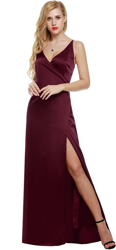 angvns women strap sleeveless split side evening dress long evening gown fashion women gown