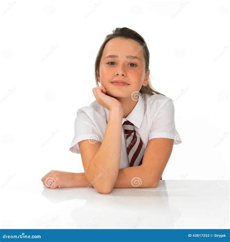 Pretty Young Schoolgirl With A Beautiful Smile Stock Photo Image