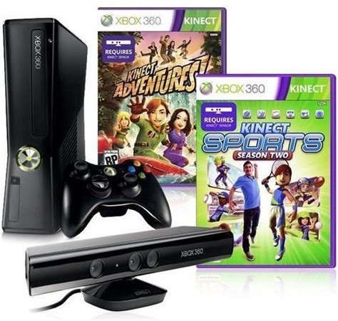 Xbox 360 Slim 4gb Kinect Sensor 1 Controller Kinect Adventures