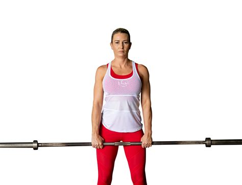 The upright barbell row is an exercise for the development of the shoulders and trapezius muscles. female upright row one 0G9A2163 - Rapid Loss® Program