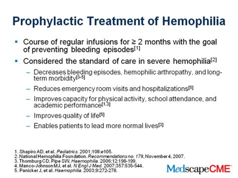 The Role Of Prophylaxis In Managing Hemophilia In Adult And Pediatric