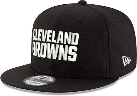 New Era Cleveland Browns Hat Nfl Black White 9fifty Snapback Adjustable