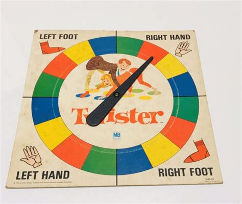 Twister Original Game Spinner Board 1966 Milton Bradley Vtg Board Only