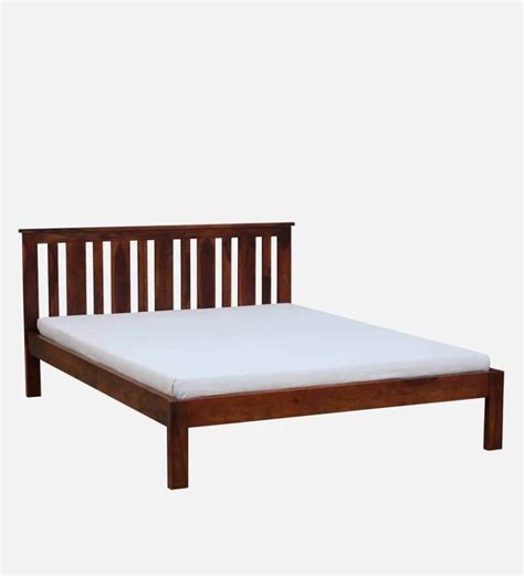 Anjaneya Industries Sheesham Wood Solid Wood Queen Bed Price In India