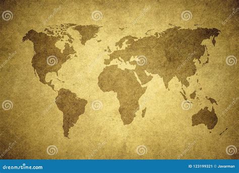 Grunge Map Of The World Stock Illustration Illustration Of Antique