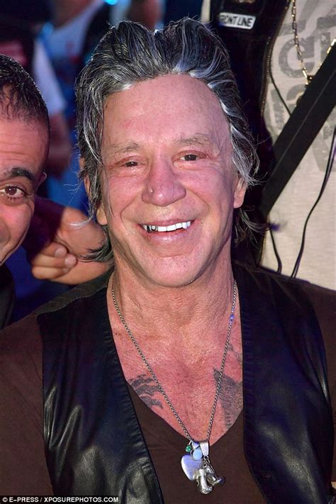 Mickey Rourke Sports A Questionable Grey Hairpiece As He Attends Annual