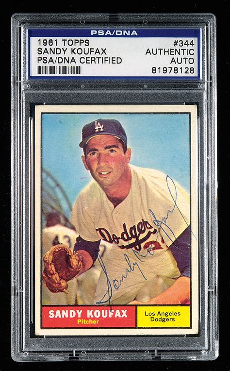 The yiddish ballplayer was written, to 2004, when the national baseball hall of fame prepared a retospective a celebration of jews in baseball, jewish baseball players have played a role both on an off the baseball field. Sold Price: 1961 Topps #344 Sandy Koufax autographed card (PSA/DNA) (Sig. NM) - March 6, 0117 10 ...