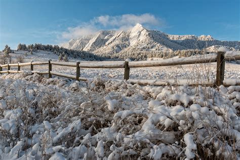 The Flatirons Fresh Snow Boulder Colorado 2015 The Photography