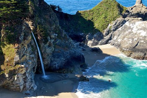 Mcway Waterfall Big Sur California Wallpapers Wallpaper Cave