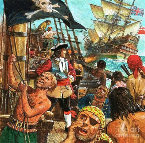 Captain Kidd Privateer Or Pirate Painting By Kenneth John Petts Pixels