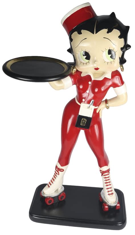 Large Betty Boop Rollerskate Waitress With Tray 3ft