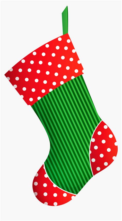 Green Christmas Stocking Clipart Black