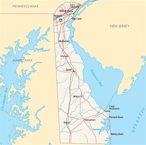 Delaware Reference Map