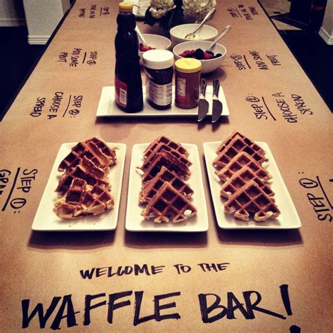 Welcome To The Waffle Bar Waffle Bar Birthday Breakfast Party
