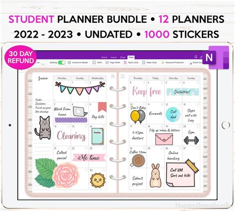 Onenote Student Digital Planner 2022 2023 Onenote Planner Etsy Uk
