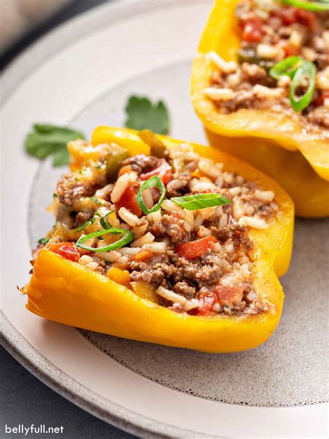 Stuffed Bell Peppers Easy Recipe Belly Full