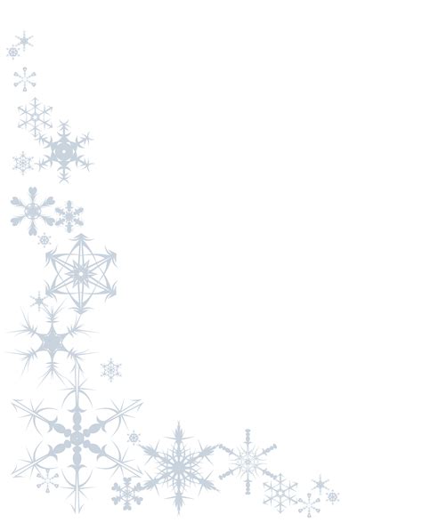 Free Winter Holiday Clip Art Borders Christmas Snowflake Clipart