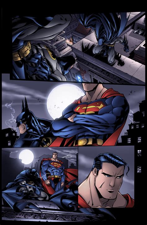 Batman Superman Comic Panel Digitally Painted Comic Art Flickr