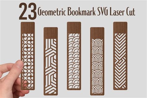 22 Gometric Bookmark Laser Cut Svg Files For Glowforge