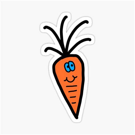 Carl The Carrot Sticker For Sale By Eh Plus Redbubble