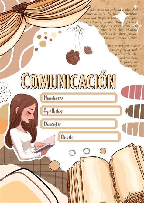 Carátula De Comunicación 🏻 Caratulas Para Comunicacion Cuaderno De