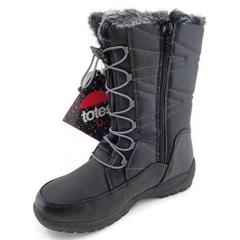 Totes Joelle Black Ladies Size 6 M Womens Winter Snow Waterproof Boots