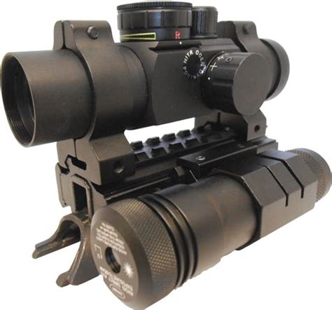 Sks Tri Rail W Green Laser 4 Reticle Redgreen Dot Scope Review Gun