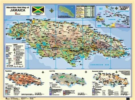 Macmillan Wall Map Of Jamaica Laminated Edition Macmillan Caribbean