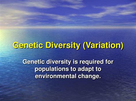 Ppt Genetic Diversity Variation Powerpoint Presentation Free