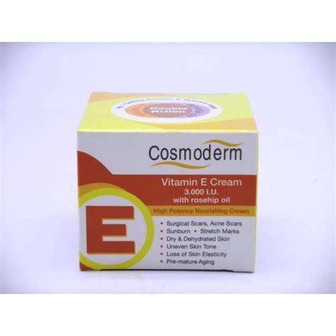 Cosmoderm vitamin e series seperti vitamin e cream, oil, krim pelembap, toner dan scrub. Yuki's Cospalace: Cosmoderm Vitamin E 3000 I.U Cream Review