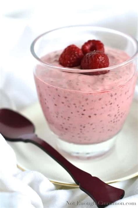 Vanilla Raspberry Chia Pudding Not Enough Cinnamon