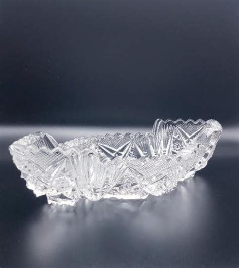 Imperial Glass Nucut Celery Dish Etsy