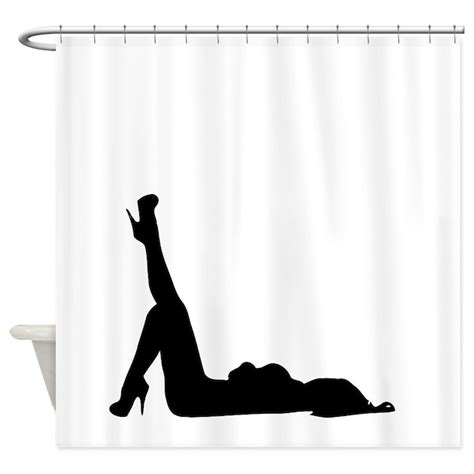 Sexy Pin Up Girl Silhouette Shower Curtain By Pinupgirlclothingandts