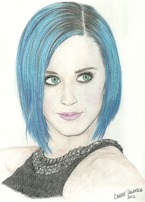 Katy Perry Drawing 3 Done In Colour Katy Perry Art Sketches Pencil