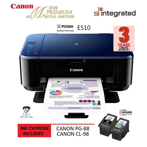 How to install the canon e510 printer in windows using the supplied cd. CANON PIXMA E510 INK EFFICIENT ALL-IN-ONE PRINTER (PRINT ...