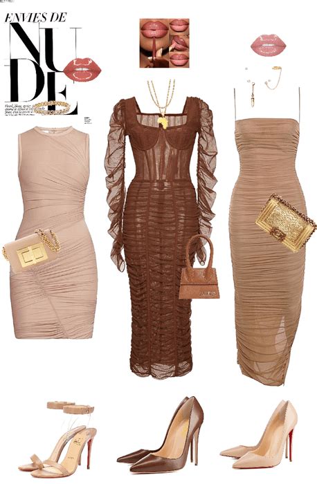 Nude Dress Outfit Shoplook Nude Dress Outfits Nude Outfits Nude Dress