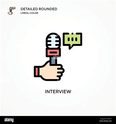 Interview Vector Icon Modern Vector Illustration Concepts Easy To