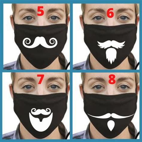 Beard Face Masks Custom Printed By Dizzy Daisies